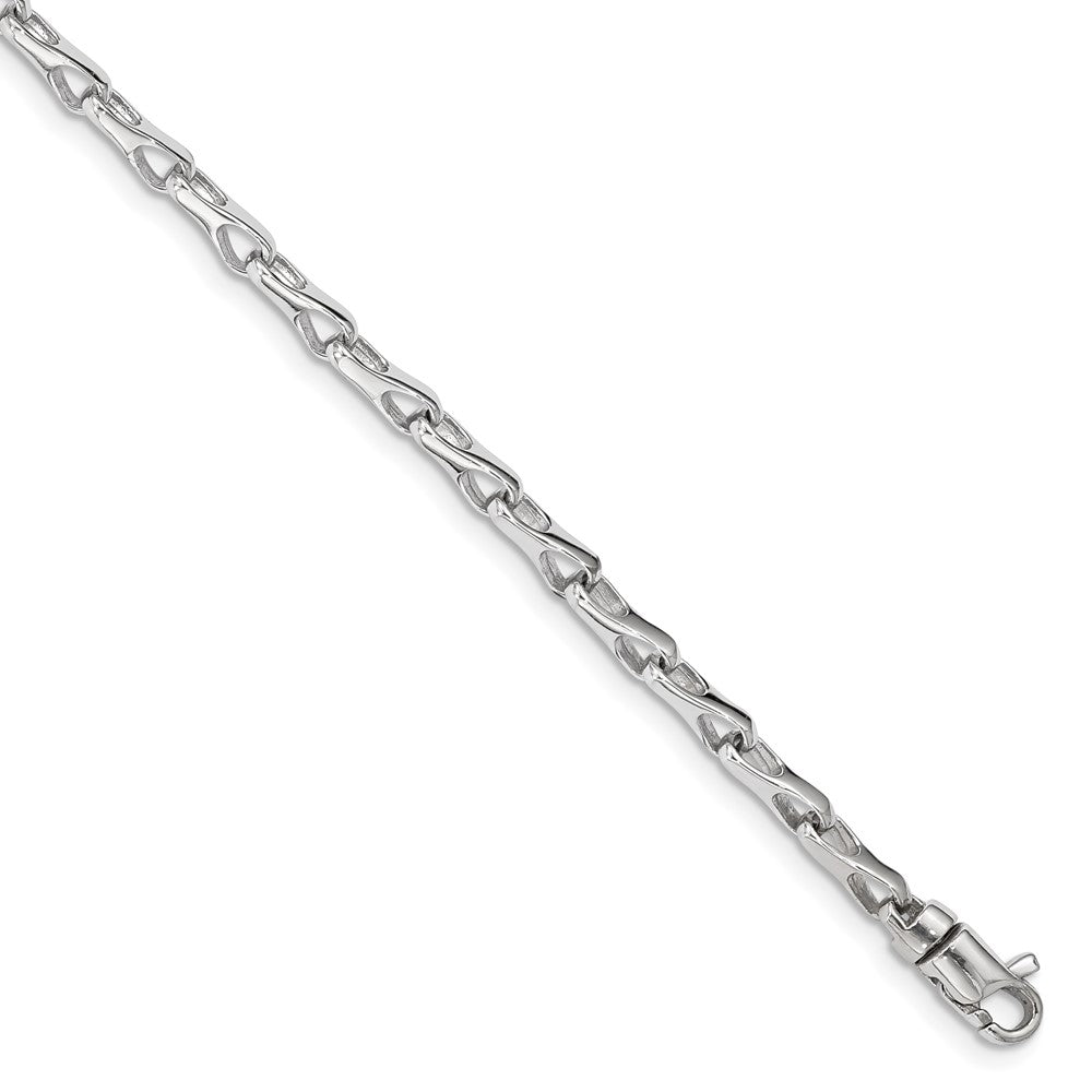 14k WG Hand Polished 3.5mm Fancy Link Chain (Per Inch)
