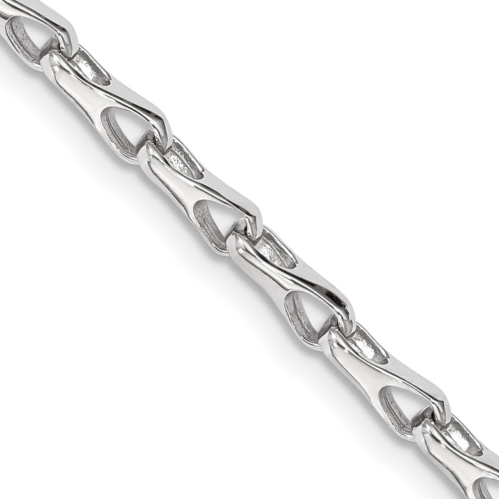 14k WG Hand Polished 3.5mm Fancy Link Chain (Per Inch)