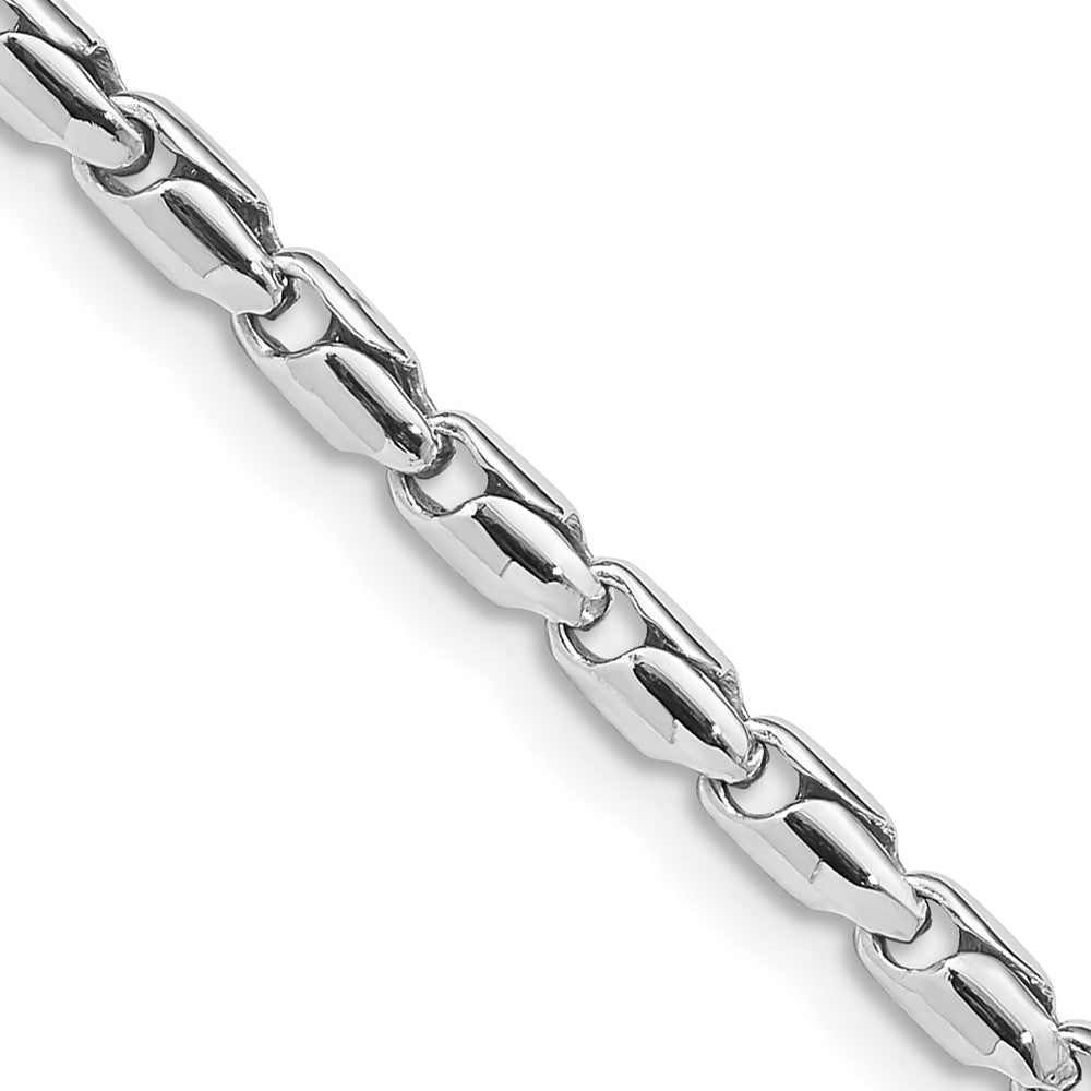 14k WG Hand Polished 3mm Fancy Link Chain (Per Inch)