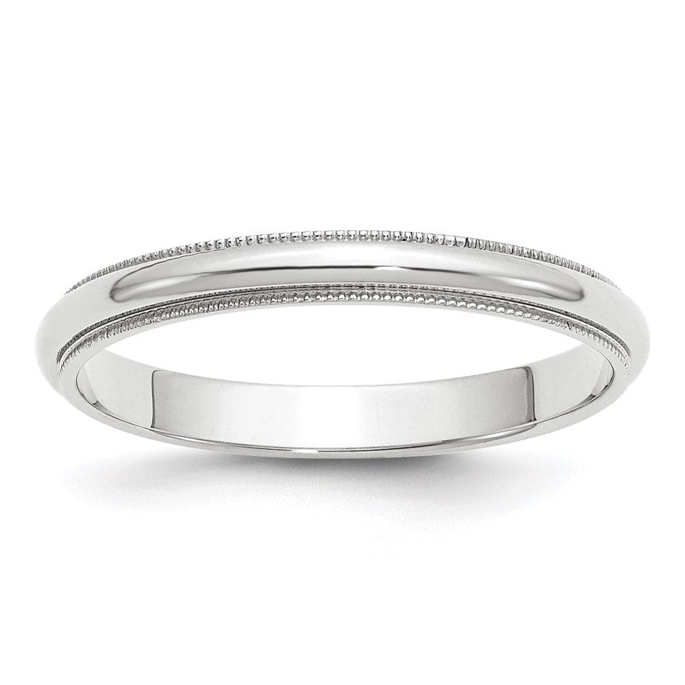 14KW 3mm Milgrain Half Round Band