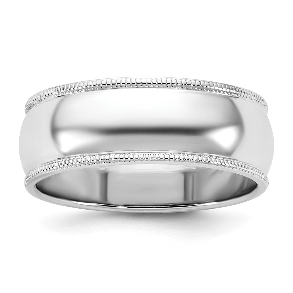 14KW 7mm Milgrain Half Round Band