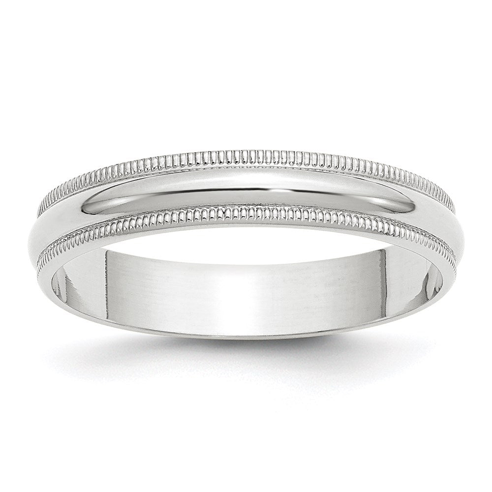 14KW 4mm LTW Milgrain Half Round Band