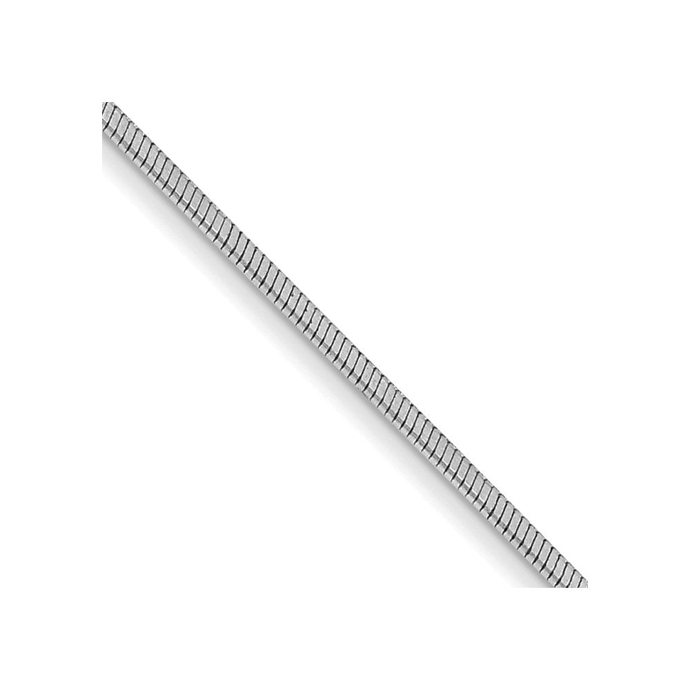 14k White Gold .6mm Octagonal Snake Chain Anklet