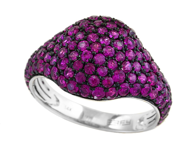 EFFY 14K WHITE GOLD ,NATURAL RUBY RING
