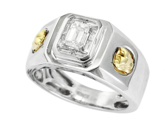 EFFY 14K WHITE and YELLOW GOLD DIAMOND RING