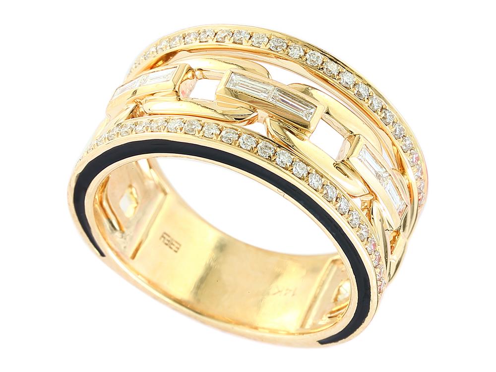 EFFY 14K YELLOW GOLD DIAMOND RING