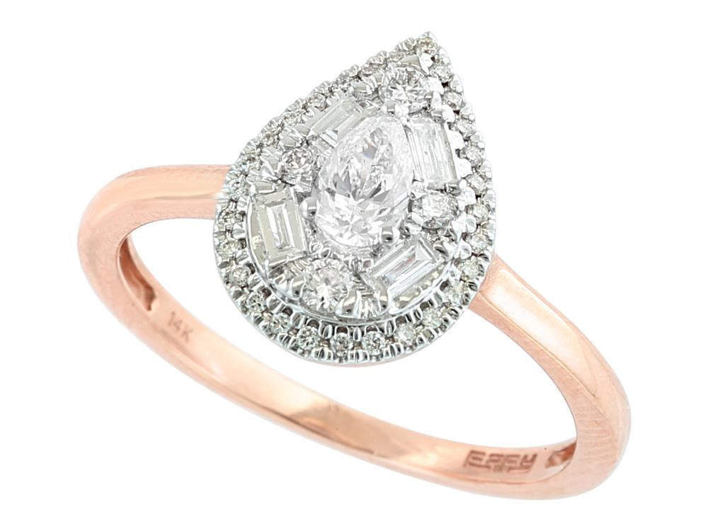 EFFY 14K ROSE GOLD DIAMOND RING