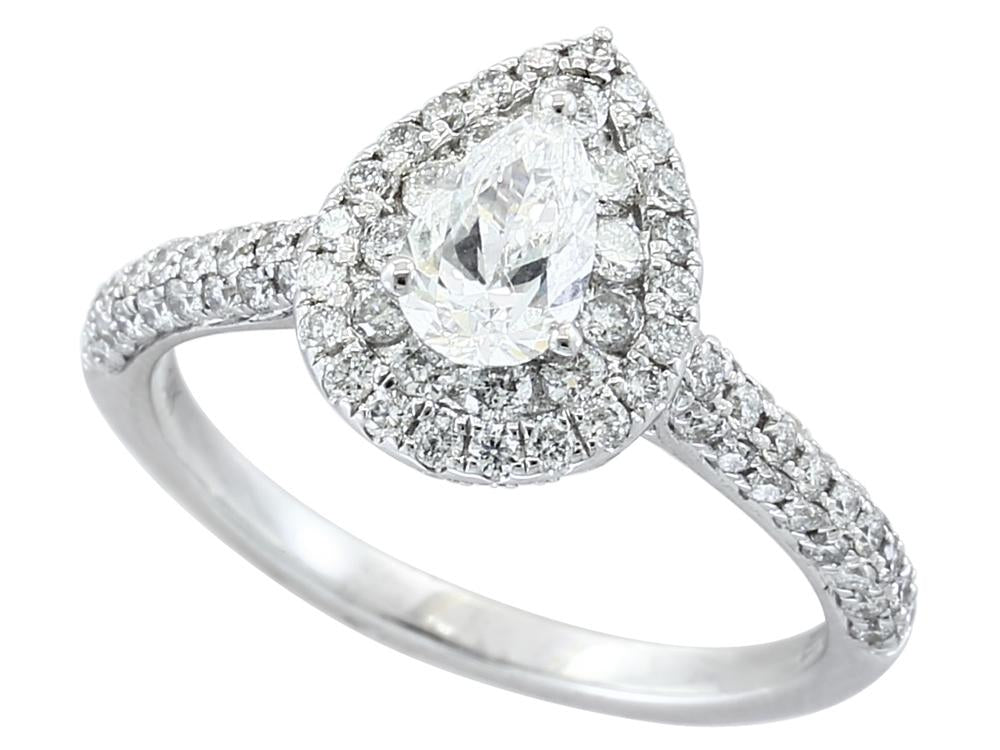 EFFY 14K WHITE GOLD DIAMOND RING (WITH  0.48CT  CENTER SIZE) CENTER SIZE: 0.48CT
