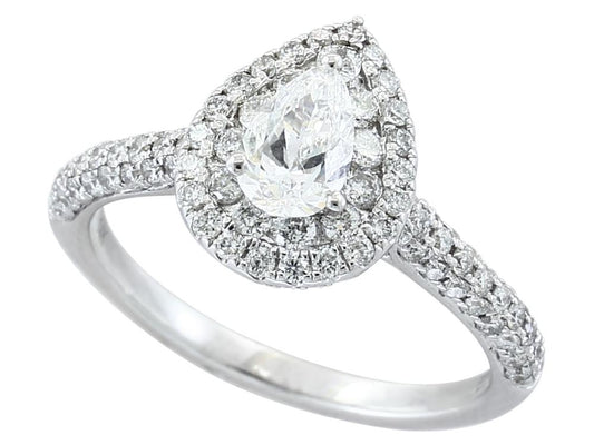 EFFY 14K WHITE GOLD DIAMOND RING (WITH  0.48CT  CENTER SIZE) CENTER SIZE: 0.48CT