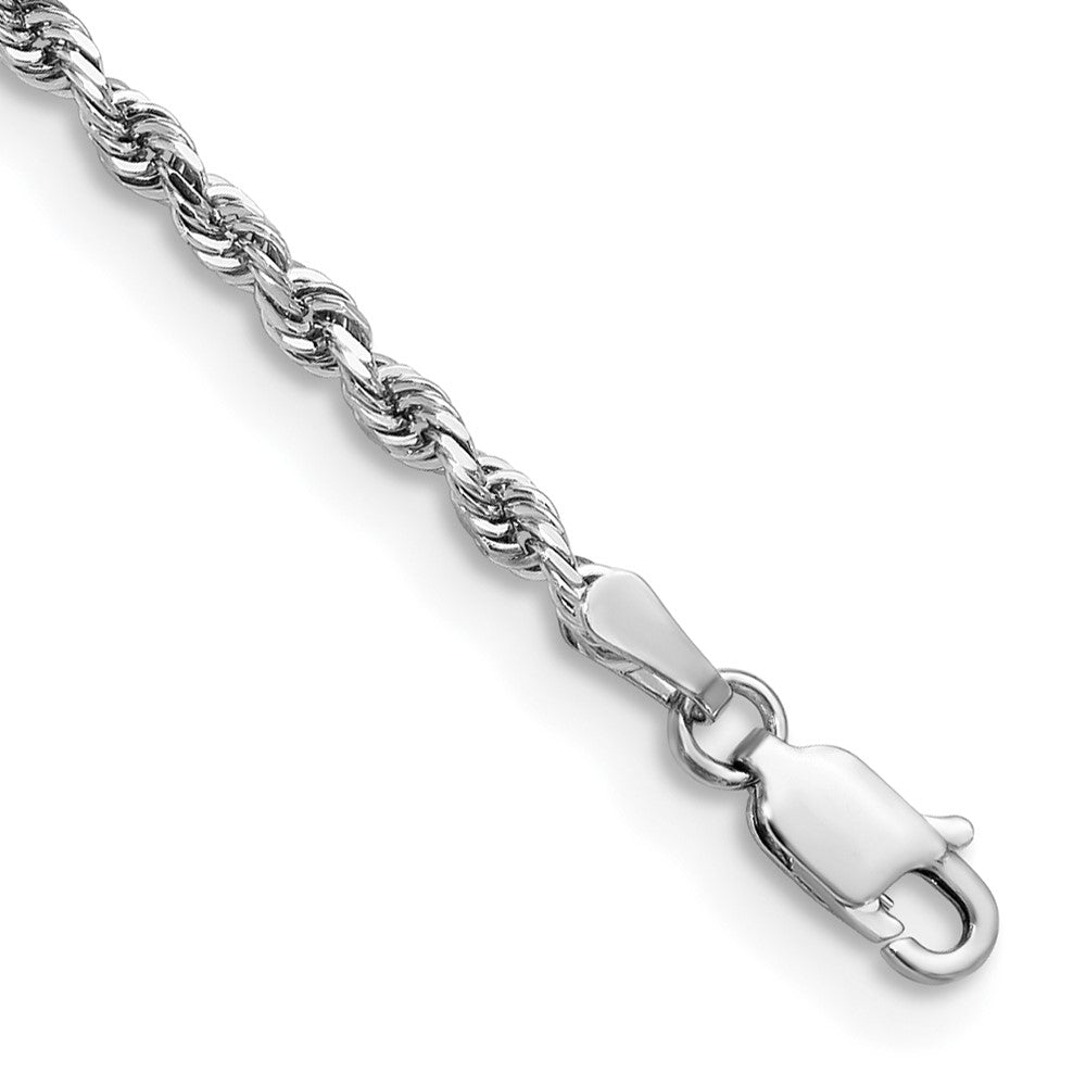 14k White Gold 2.75mm D/C Quadruple Rope Chain