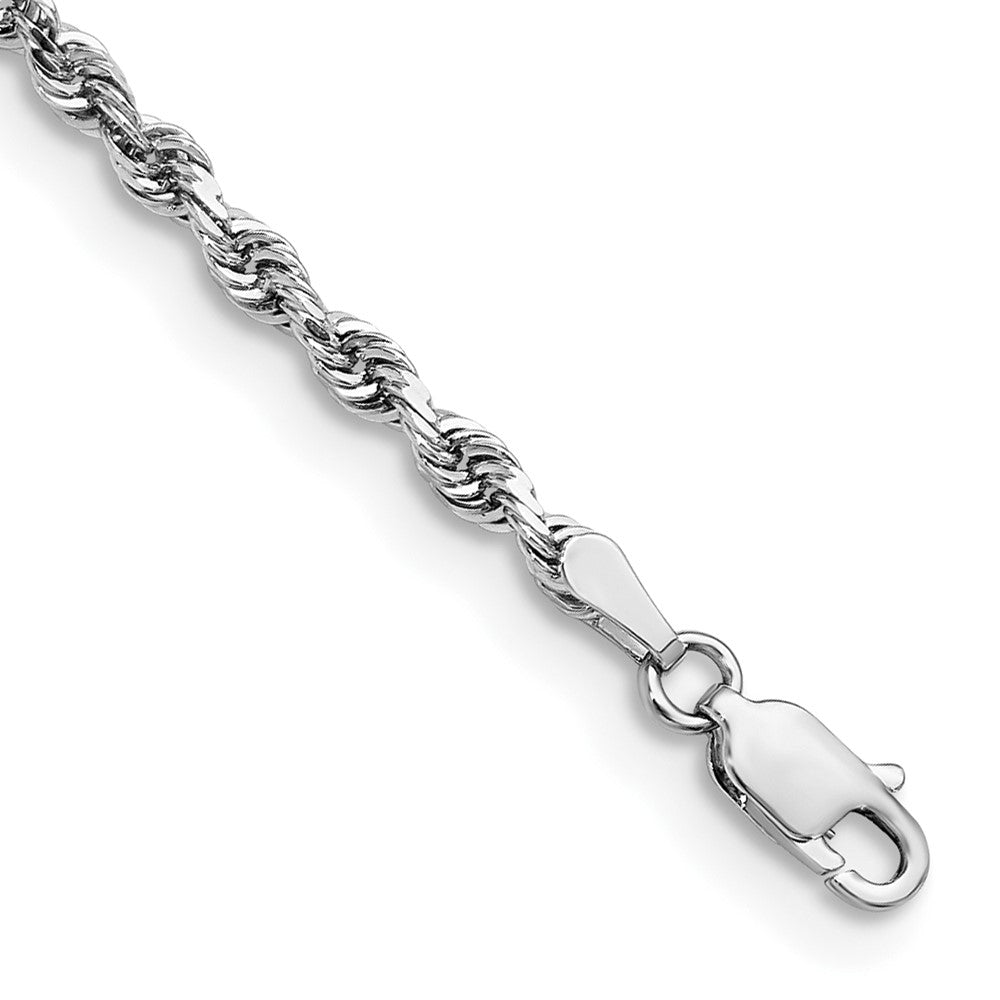 14k White Gold 3.0mm D/C Quadruple Rope Chain