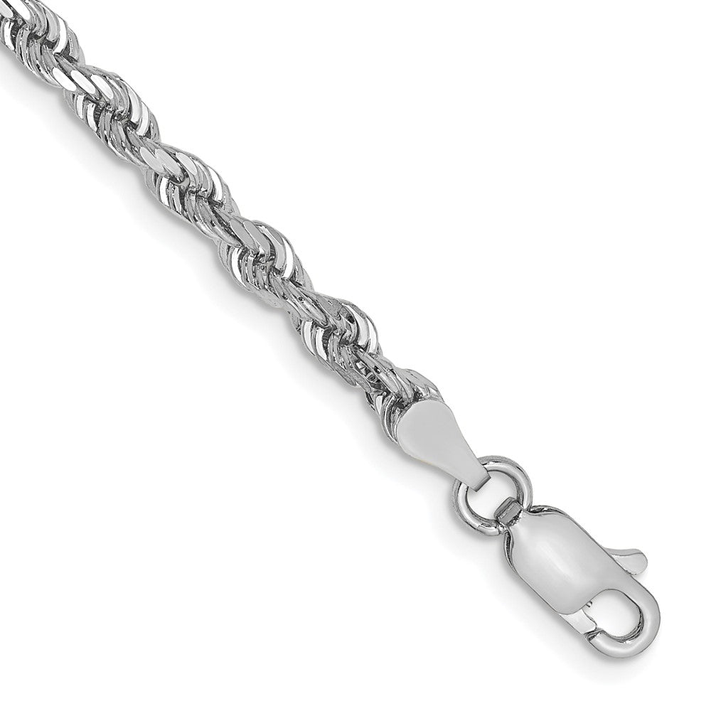 14k White Gold 3.35mm D/C Quadruple Rope Chain