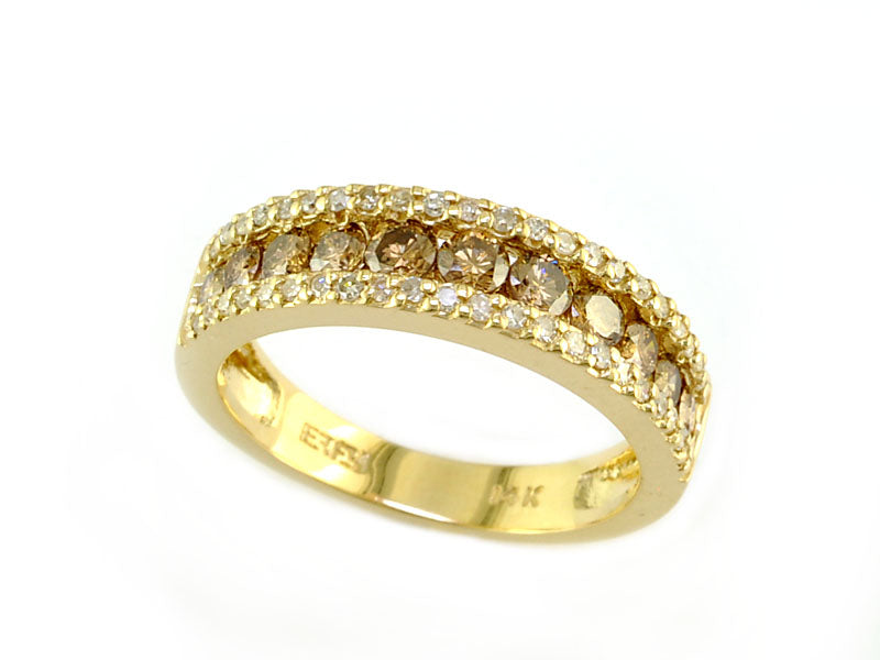 EFFY 14K YELLOW GOLD DIAMOND,ESPRESSO DIAMOND RING