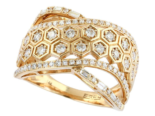 EFFY 14K YELLOW GOLD DIAMOND RING