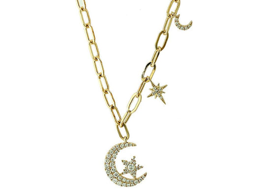 EFFY 14K YELLOW GOLD DIAMOND NECKLACE