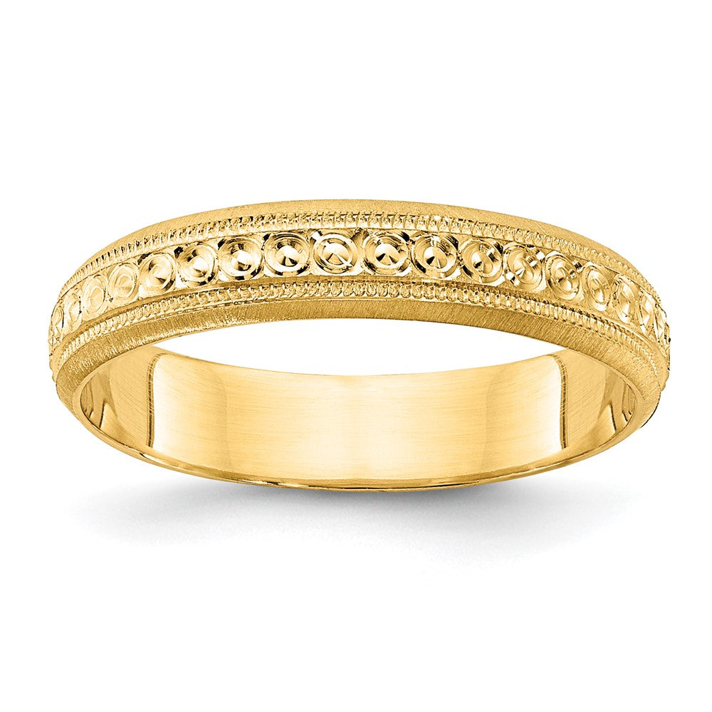 14k 3mm Design Etched Wedding Band