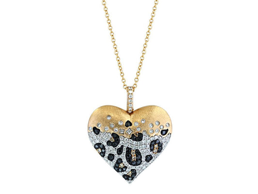 EFFY 14K YELLOW GOLD DIAMOND,BLACK DIAMOND,ESPRESSO DIAMOND PENDANT