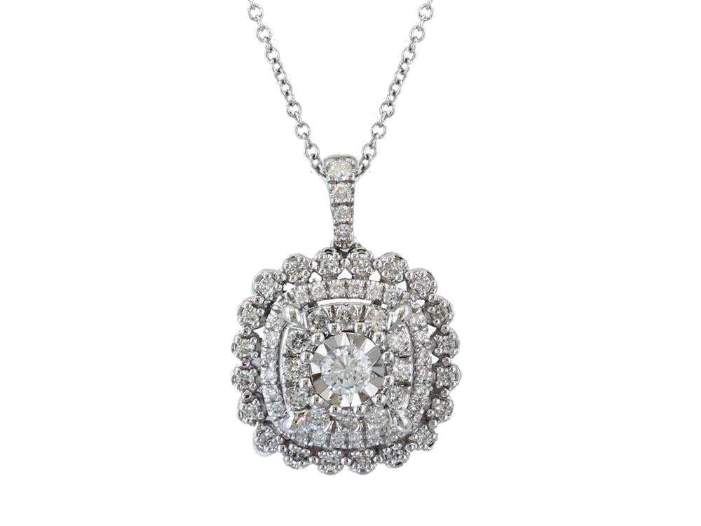 EFFY 14K WHITE GOLD DIAMOND PENDANT