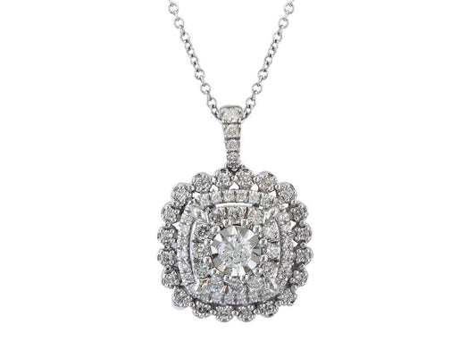 EFFY 14K WHITE GOLD DIAMOND PENDANT
