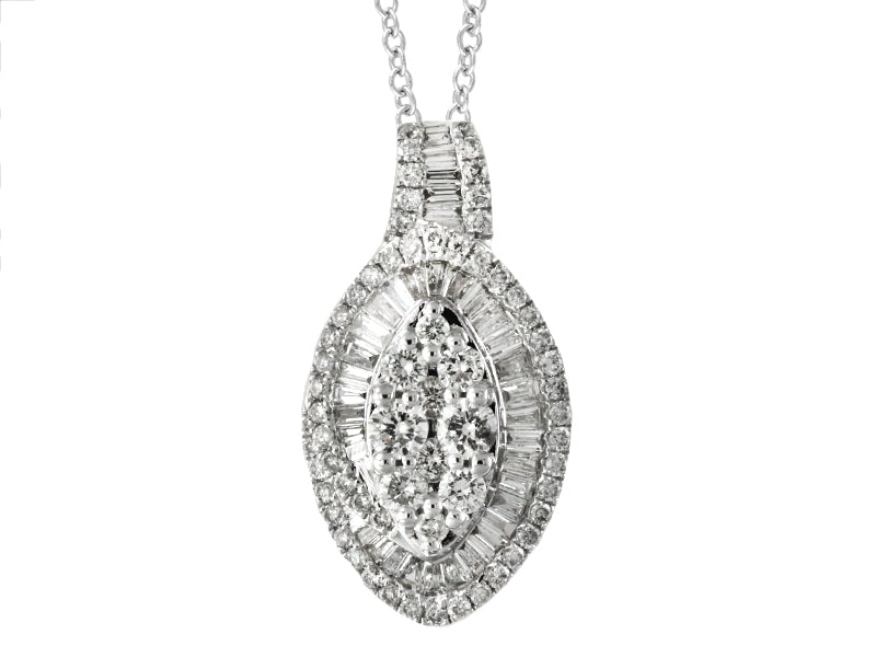 EFFY 14K WHITE GOLD DIAMOND PENDANT
