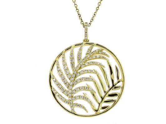 EFFY 14K YELLOW GOLD DIAMOND PENDANT