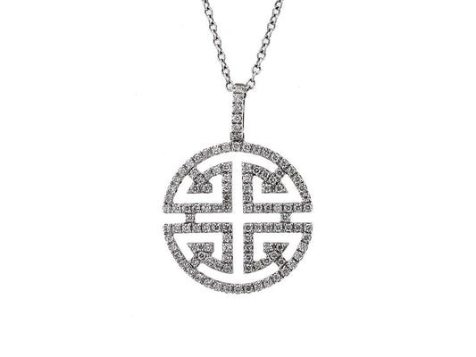 EFFY 14K WHITE GOLD DIAMOND PENDANT