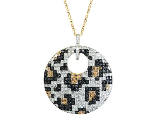 EFFY 14K YELLOW GOLD DIAMOND,BLACK DIAMOND,ESPRESSO DIAMOND PENDANT
