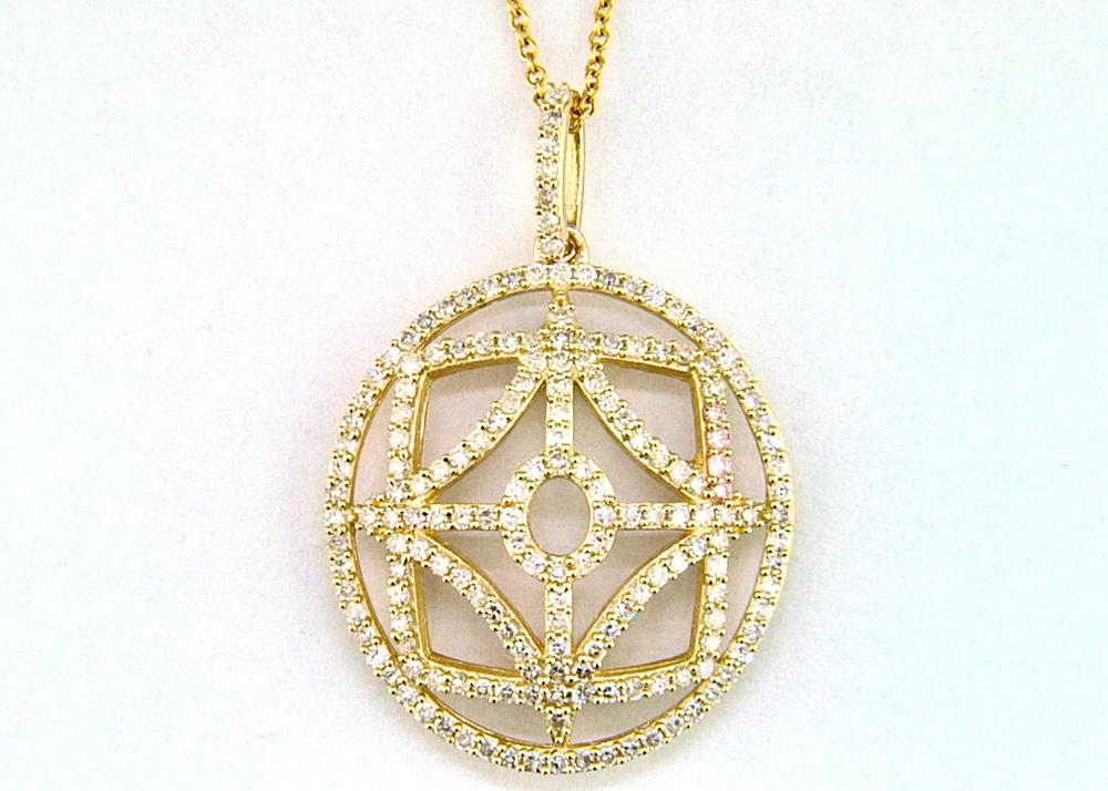 EFFY 14K YELLOW GOLD DIAMOND PENDANT